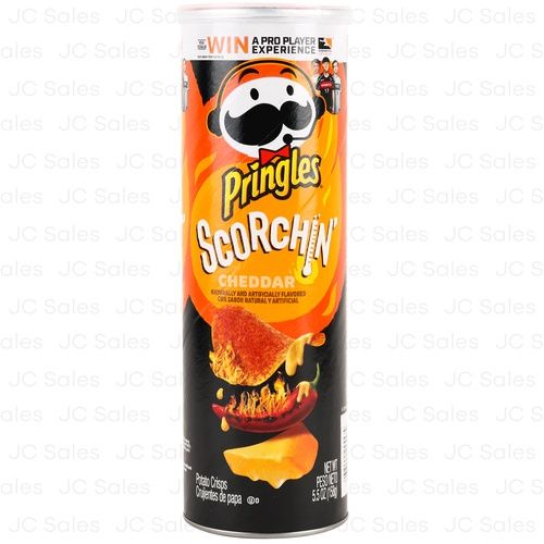 PRINGLES SCORCHIN CHEDDAR CRISP