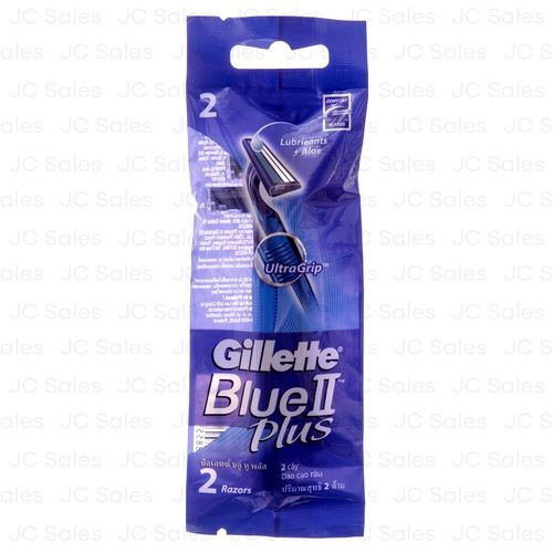 GILLETTE RAZOR 2PK BLUE II PLUS