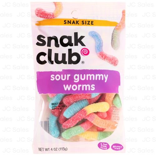 SNACK CLUB SOUR GUMMY WORMS 4