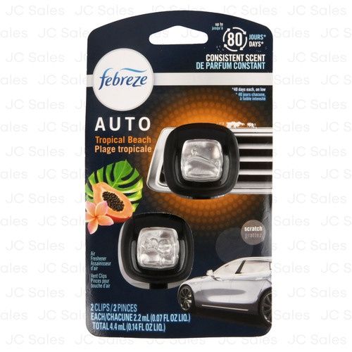 FEBREZE AUTO AIR FRESHENER TROP BEACH 2 CT