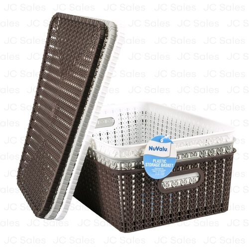 NUVALU PLASTIC STORAGE BASKET