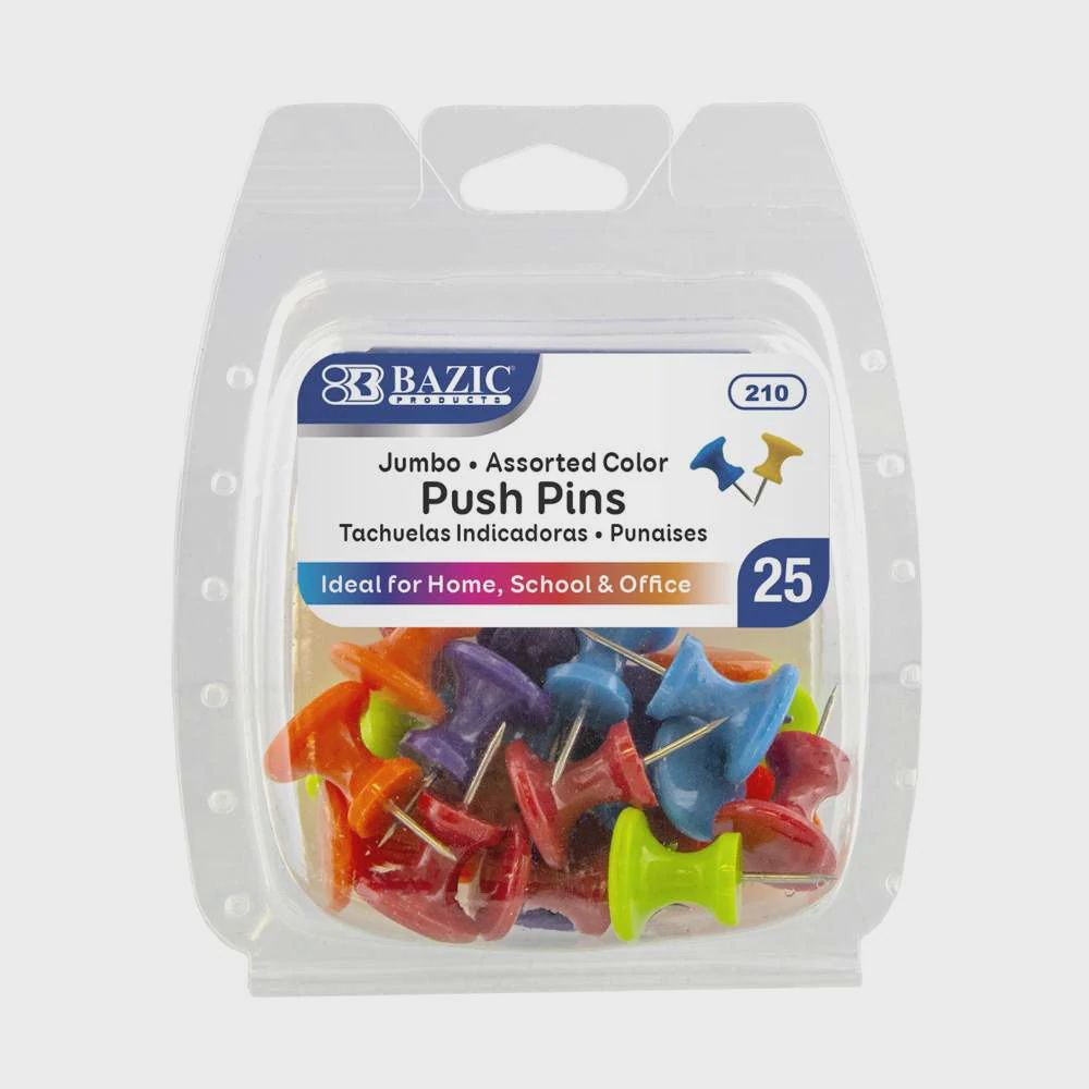 BAZIC Assorted Color Jumbo Push