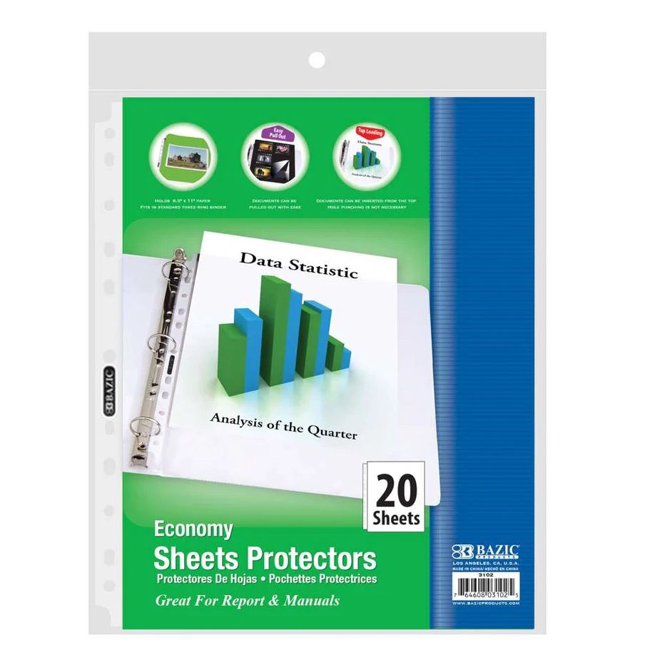 BAZIC SHEET PROTECTOR 20SHEETS
