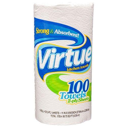 VIRTUE PAPER TOWEL 100 CT 2  PL
