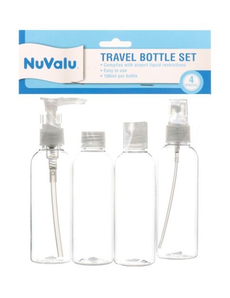 NUVALU TRAVEL BOTTLE 4PCS SET