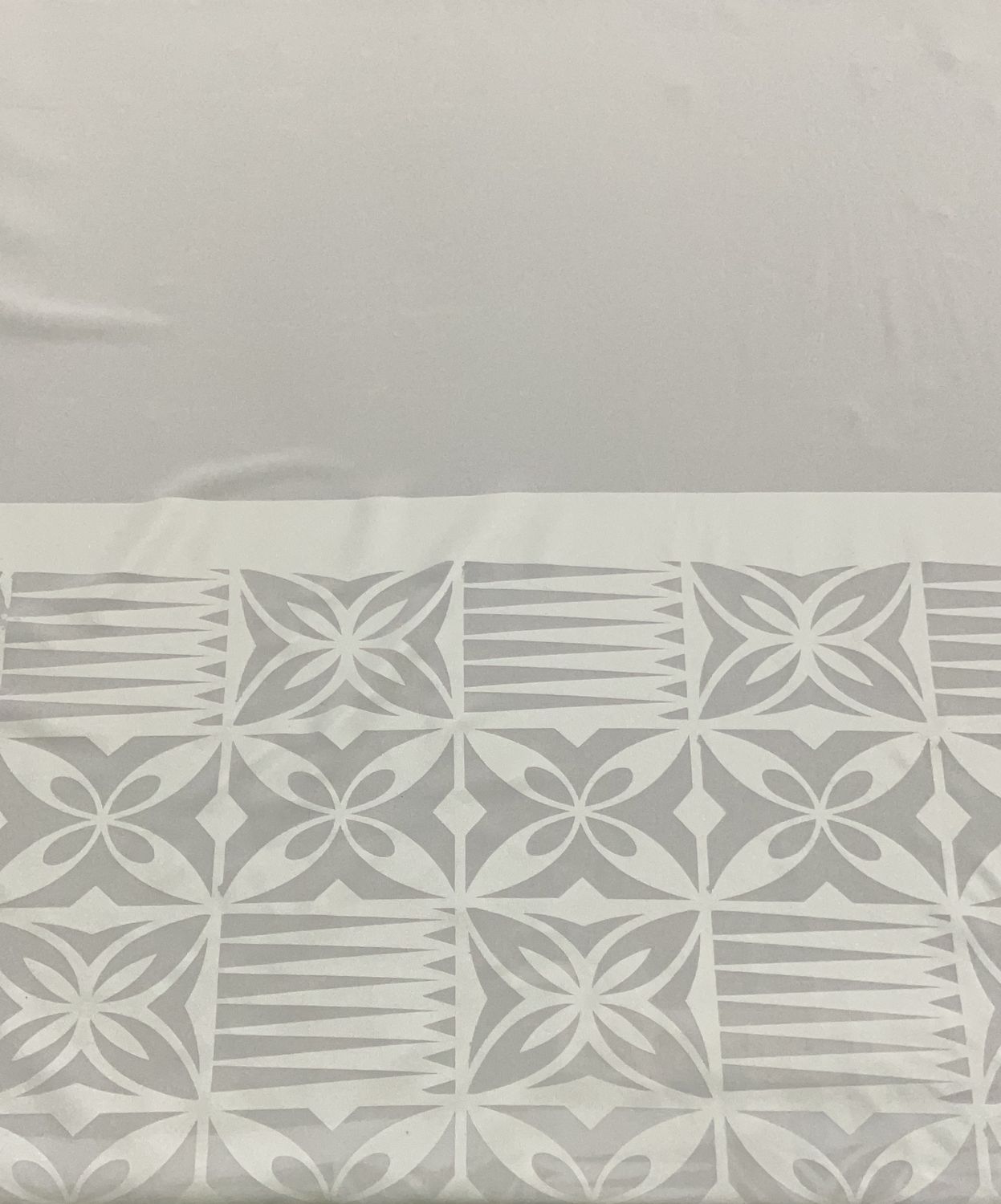 CHIFFON HALF PRINT WHITE DESIGN