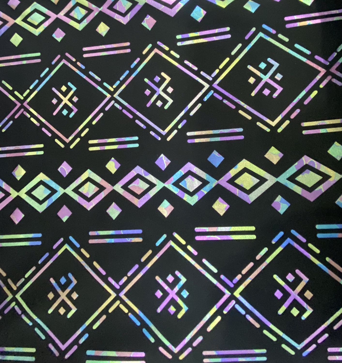 Stretch Full Print RAINBWonBLK