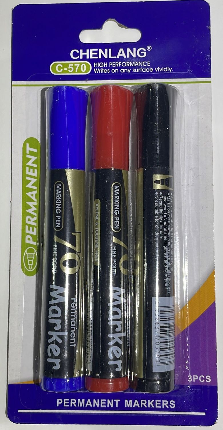 Permanent marker; style: 3pcs p