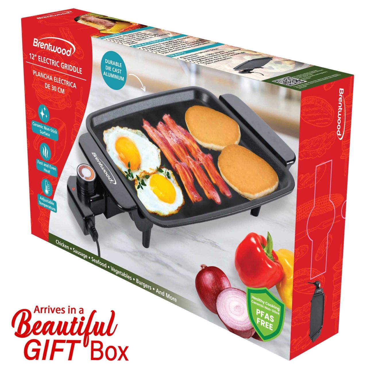 BRENTWD ELECTRIC GRIDDLE-1500W-