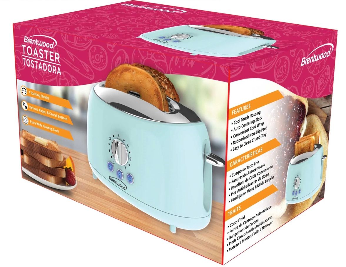 BRENTWD RETRO 2-SLICE TOASTER-
