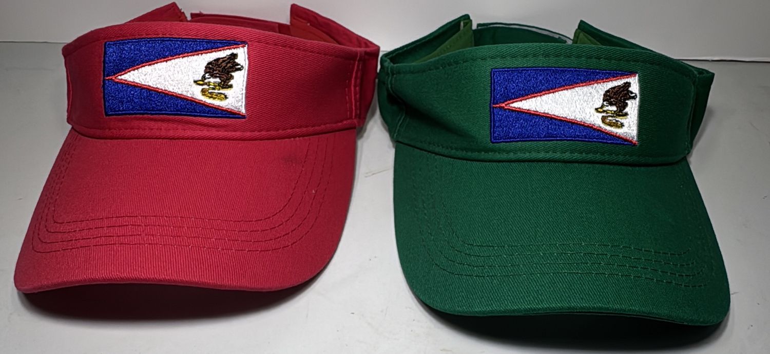 Sports Sun visor; A.Samoa flag