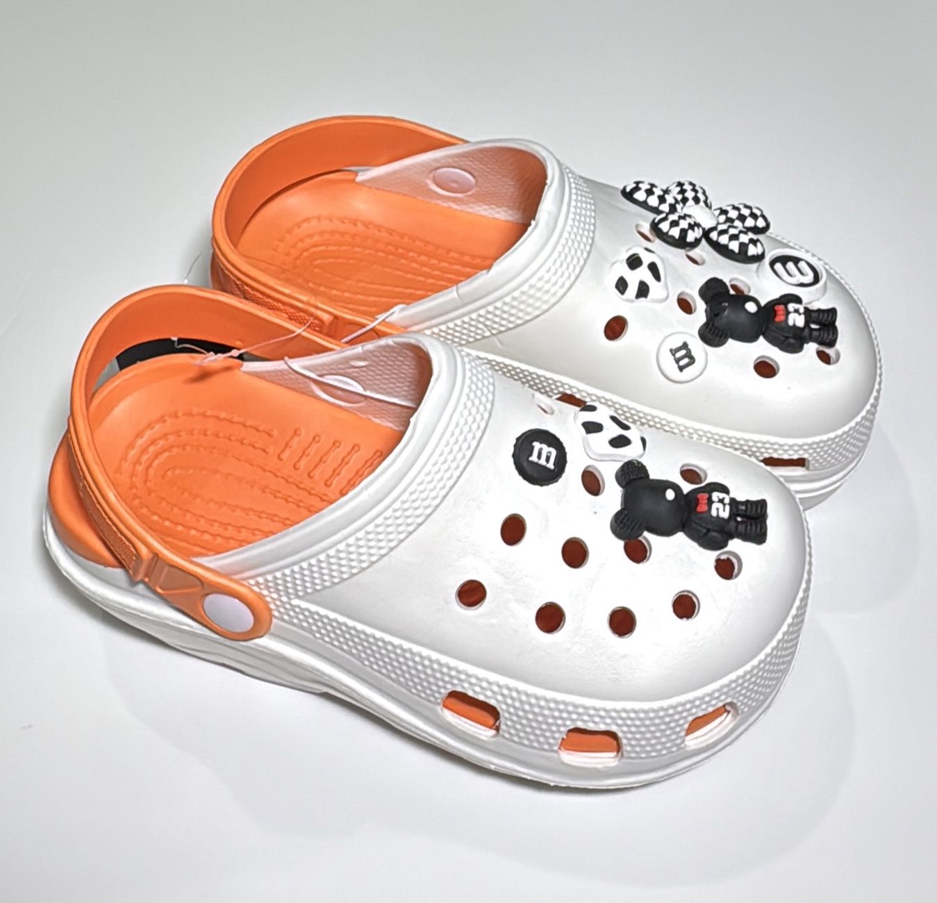 CROCS 36-40, ONE WHITE, ORANGE,
