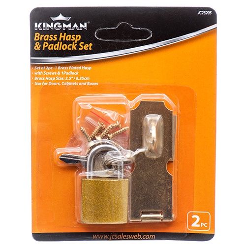 KINGMAN BRASS PADLOCK 25MM W/H