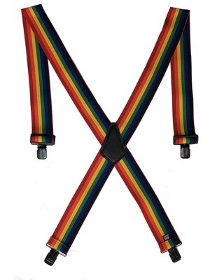 Clip-on Suspenders - Rainbow