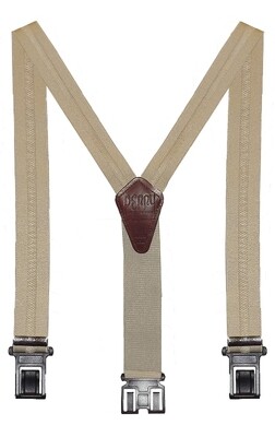 1 3/8" Club Striped Perry Suspenders™ - Khaki