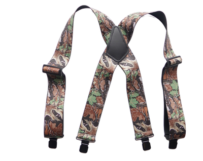Camouflage Clip-On Suspenders - Advantage Timber