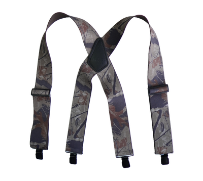 Camouflage Clip-On Suspenders - Realtree Hardwood Brown