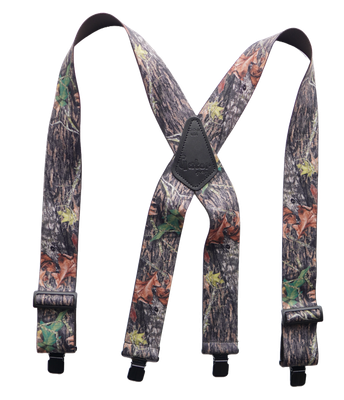 Camouflage Clip-On Suspenders - Mossy Oak Break-up