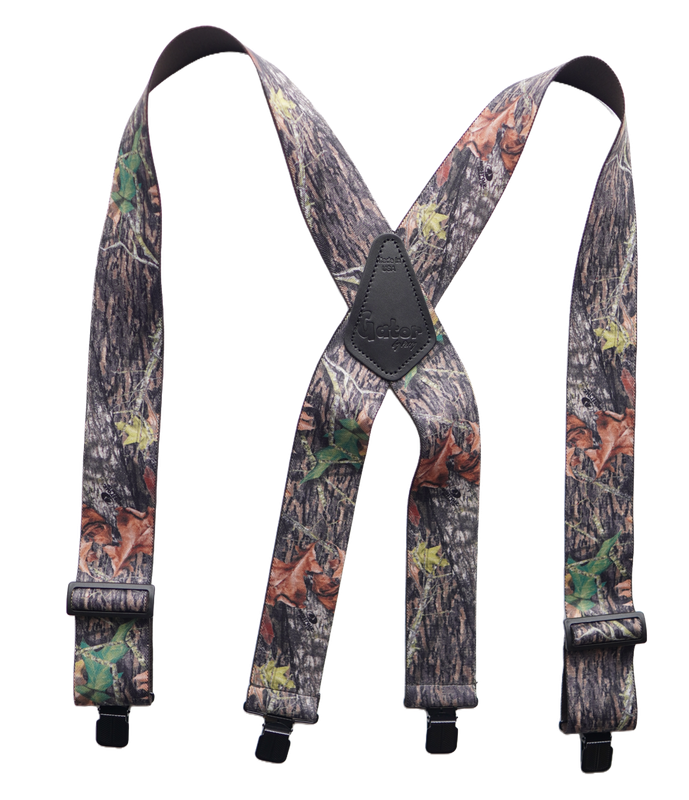 Camouflage Clip-On Suspenders - Mossy Oak Break-up
