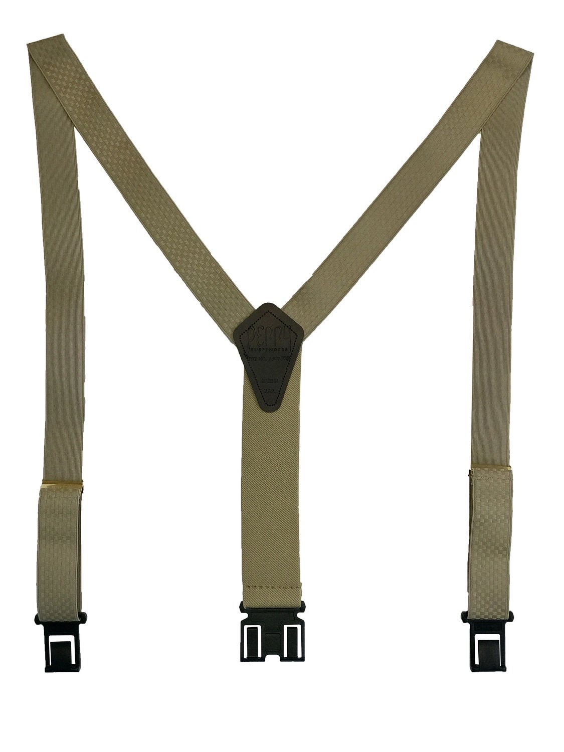 1 3/8&quot; Premium Dress Perry Suspenders­™ - Beige Checkered