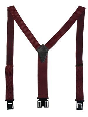 1 3/8&quot; Premium Dress Perry Suspenders™ - Burgundy Checkered