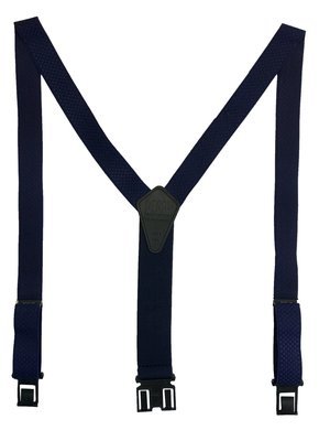 1 3/8" Premium Dress Perry Suspenders™ - Navy Checkered