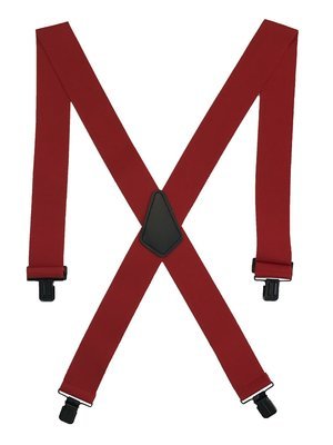 Clip-on Suspenders  - Red