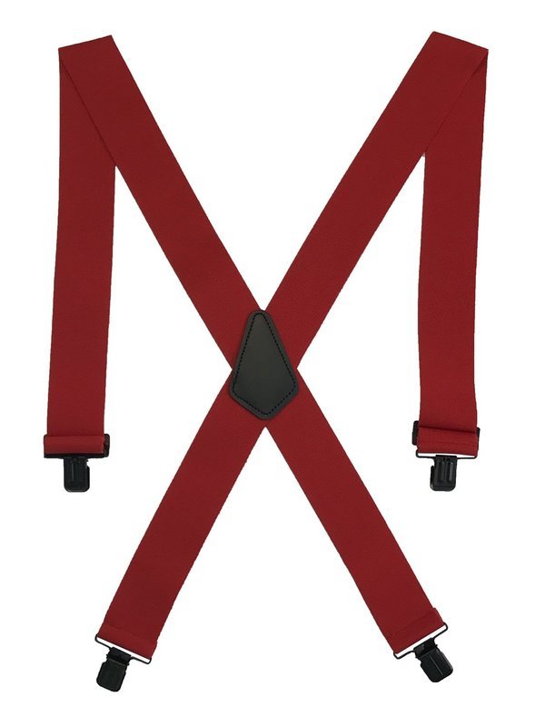 Clip-on Suspenders  - Red