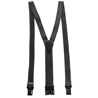1 3/8" Club Stripe Perry Suspenders - Dark Gray