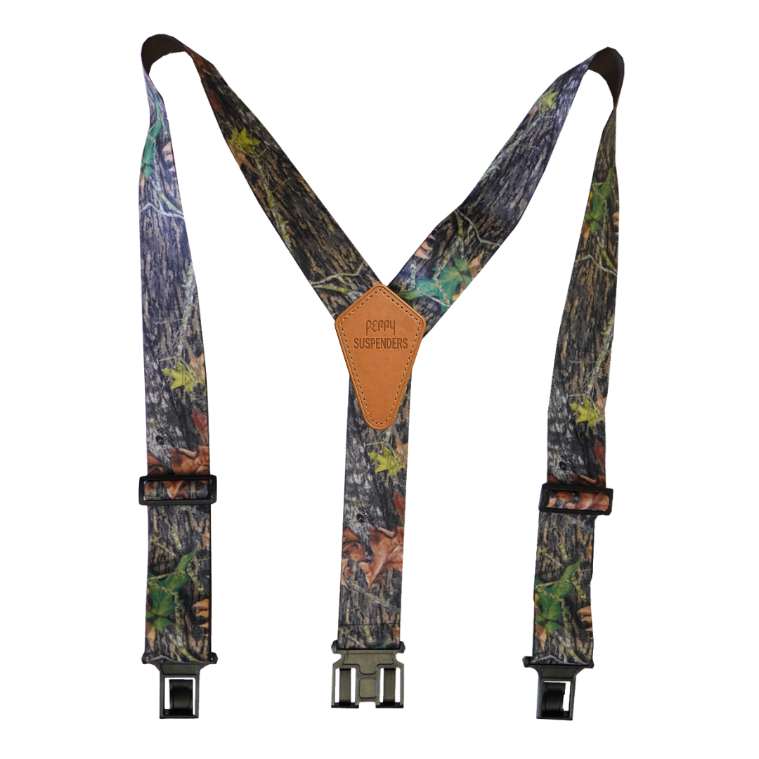 2" Camouflage Perry Suspenders, Size: Small - 42", Style: Mossy Oak Break-Up