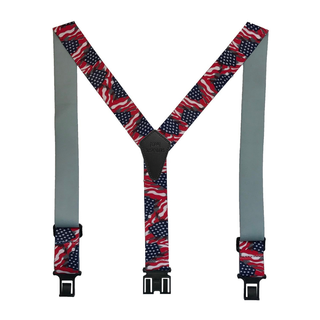 Novelty Perry Suspenders - US Flag