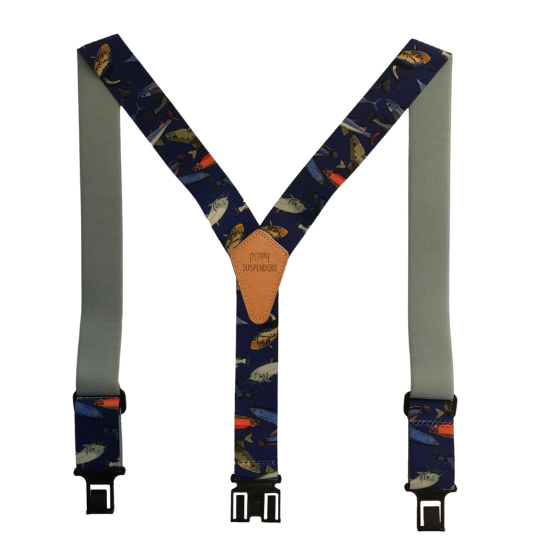 Novelty Perry Suspenders - Mixed Fish