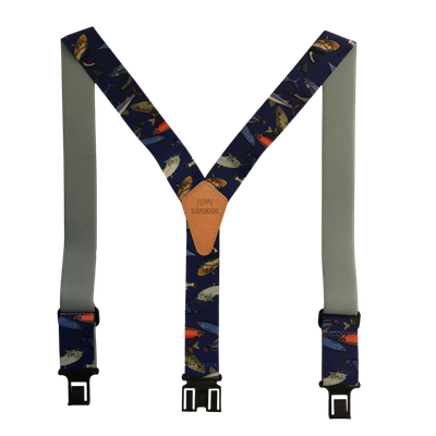 Novelty Perry Suspenders - Mixed Fish