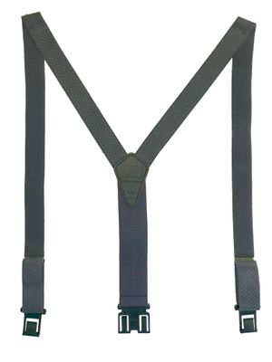 1 3/8" Premium Dress Perry Suspenders - Gray Checkered