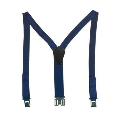 1 3/8" Club Stripe Perry Suspenders - Navy