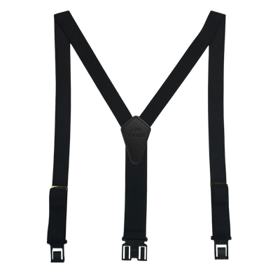 1 3/8" Club Stripe Perry Suspenders- Black