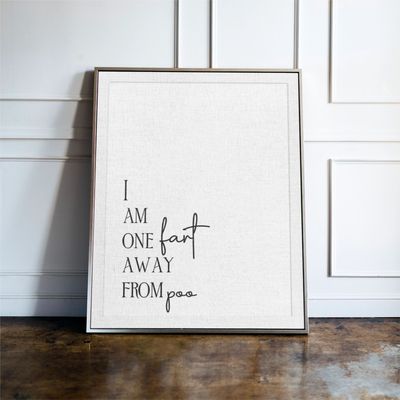 I am one fart away from poo