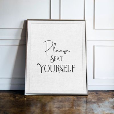 Please Seat Yourself