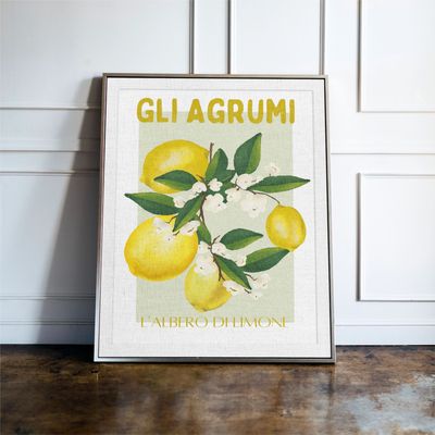 Italian Lemon , Gli Agrumi, Citrus Fruits Print Italian Lemon , Gli Agrumi, Citrus Fruits Print