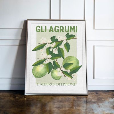 Italian Limes , Gli Agrumi, Citrus Fruits Print Italian Limes , Gli Agrumi, Citrus Fruits Print