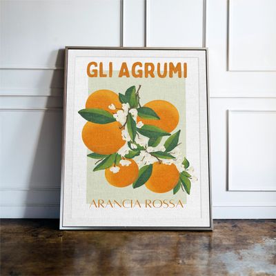 Italian Oranges, Gli Agrumi, Citrus Fruits Print