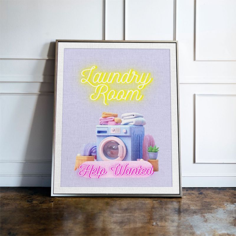 Help Wanted Laundry Neon Print