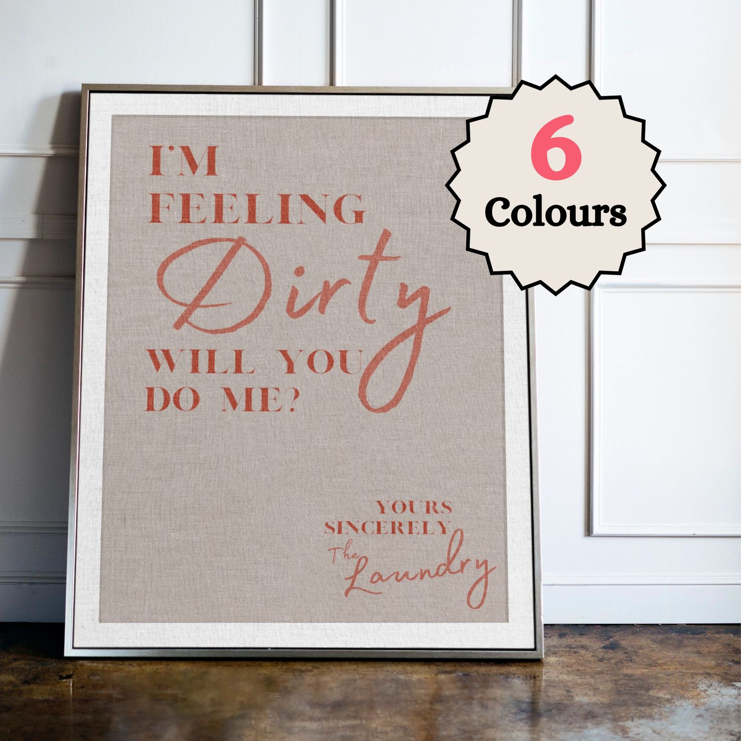 I'm feeling dirty, yours sincerely the Laundry.