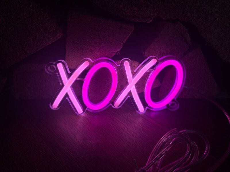 XOXO Hugs and Kisses Neon Sign