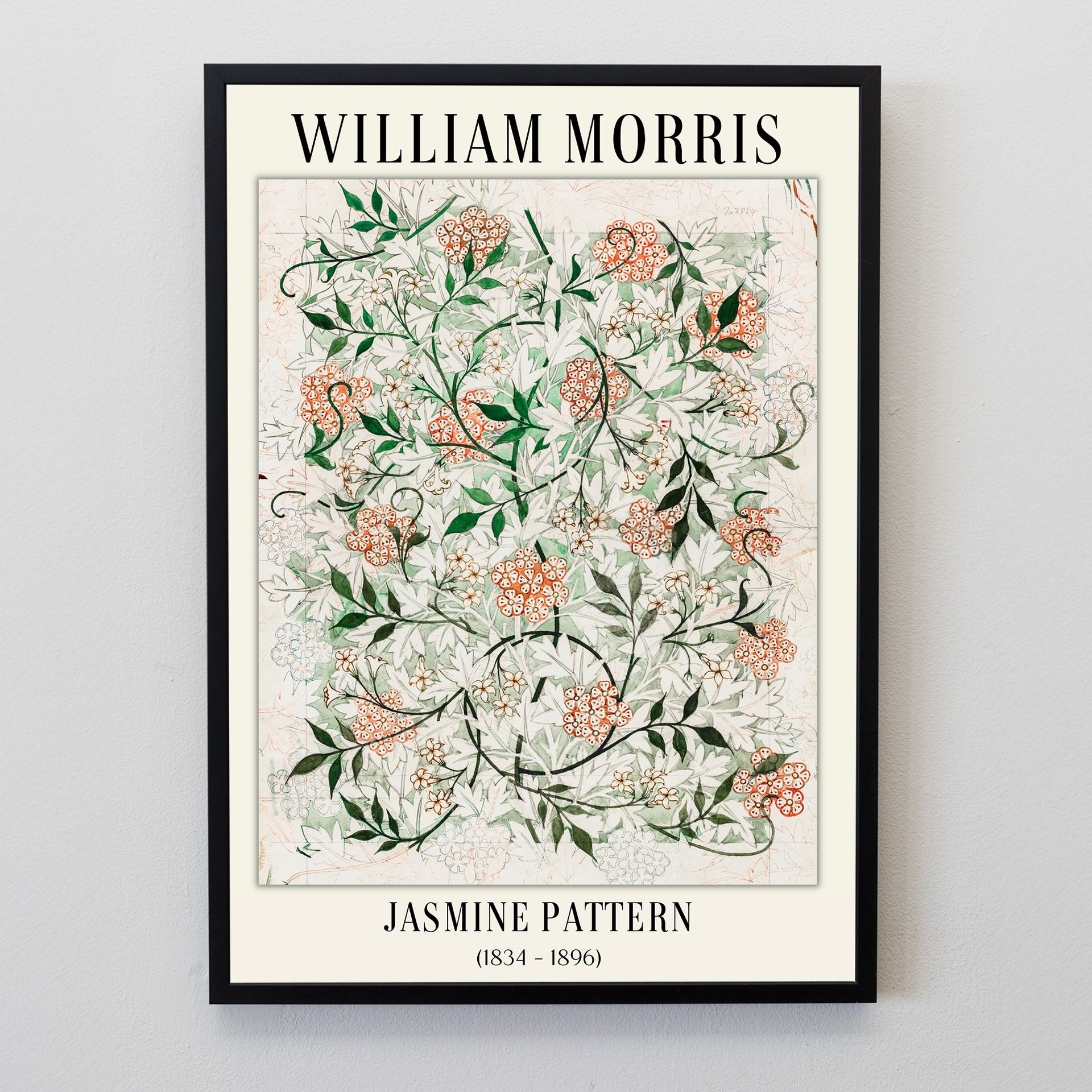 Jasmine Pattern - William Morris Wall Art Print
