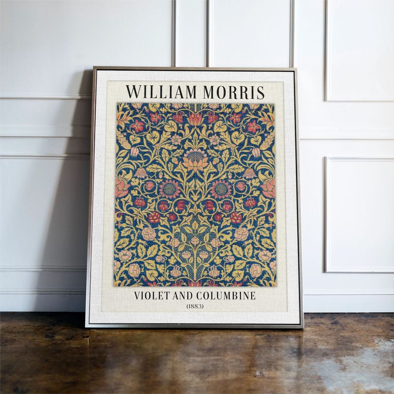Violet and Columbine  - William Morris Wall Art Print