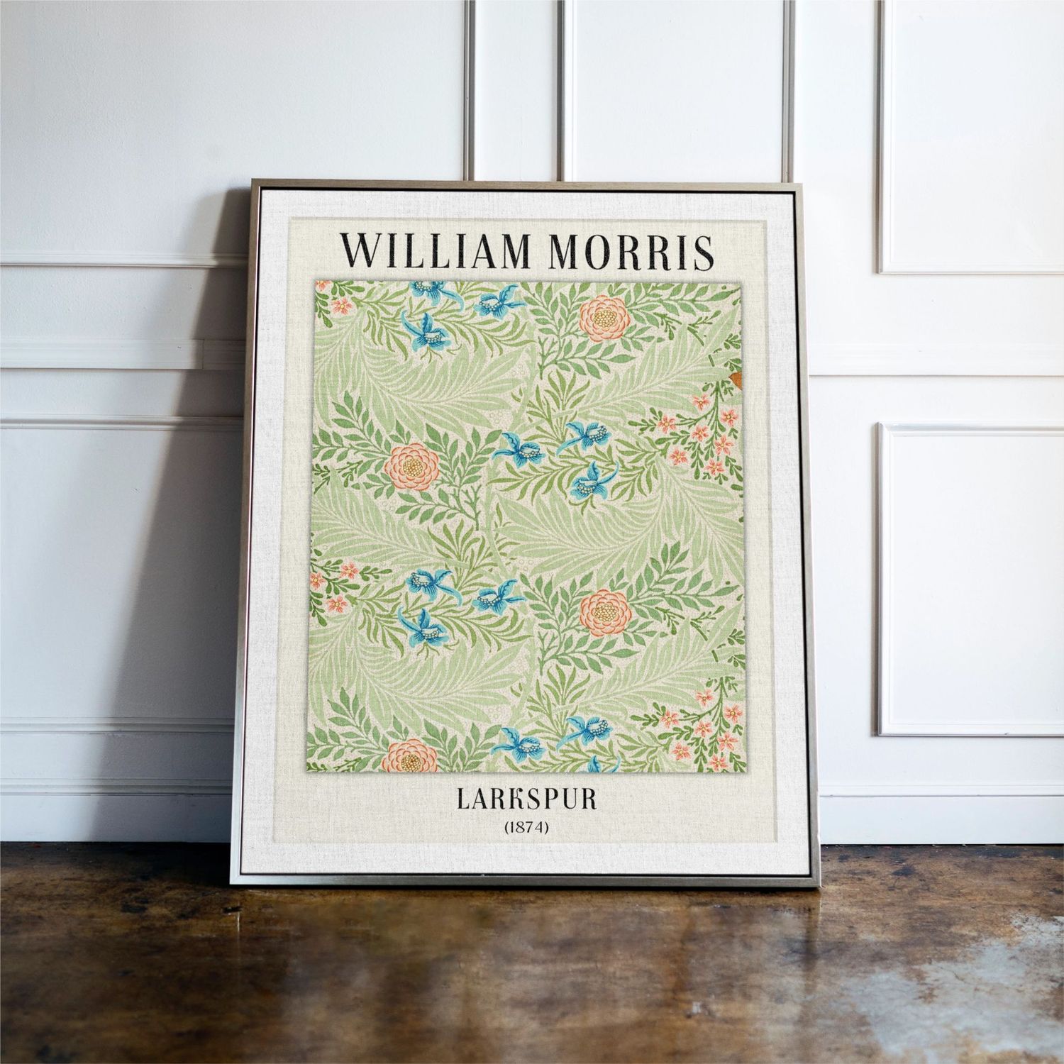 Larkspur - William Morris Wall Art Print