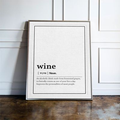Wine Word Definition Print