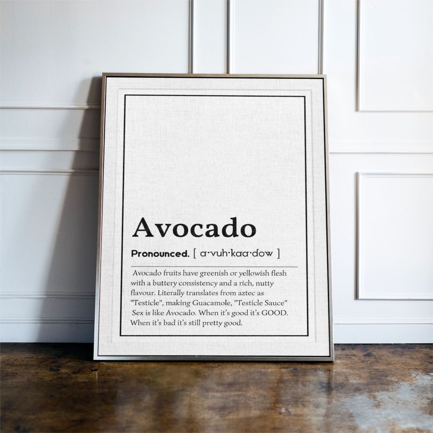 Avocado Word Definition Print