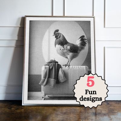 Chicken Laundry Room Prints